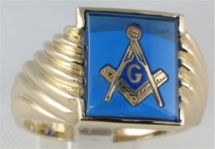 3rd Degree Masonic Blue Lodge Ring 10KT OR 14KT Gold, Open Back , Yellow or White Gold #227