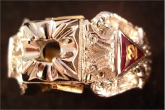 Scottish Rite Ring 10KT or 14KT Gold, Closed Back #1415