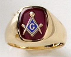 3rd Degree Masonic Ring 10KT OR 14KT  Open or Solid Back, White or Yellow Gold, #720