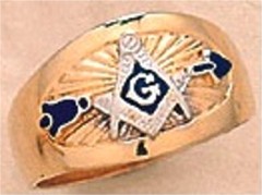 3rd Degree Blue Lodge Masonic Ring 10KT OR 14KT, Solid Back #6