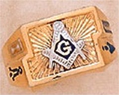 3rd Degree Blue Lodge Masonic Ring 10KT or 14KT, Solid Back #12