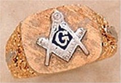 3rd Degree Blue Lodge Masonic Ring  10KT OR 14KT, Hollow Back #9
