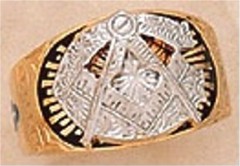 3rd Degree Blue Lodge Masonic Ring  10KT OR 14KT, Solid Back #10
