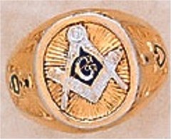 3rd Degree Blue Lodge Masonic Ring 10KT OR 14KT, Solid Back  #15