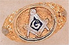 3rd Degree Blue Lodge Masonic Ring 10KT OR 14KT, Hollow Back #19