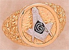 3rd Degree Blue Lodge Masonic Ring 10KT OR 14KT, Hollow Back #22