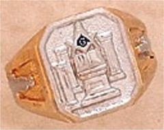 3rd Degree Blue Lodge Masonic Ring 10KT OR 14KT, Solid Back  #23