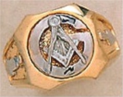 3rd Degree Blue Lodge Masonic Ring 10KT OR 14KT, Solid Back  #31