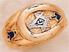 3rd Degree Blue Lodge Masonic Ring 10KT OR 14KT, Hollow Back #33