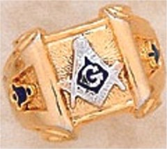 3rd Degree Blue Lodge Masonic Ring 10KT OR 14KT, Solid Back  #41