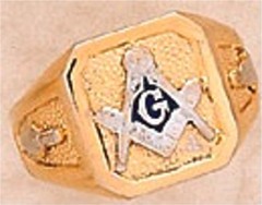 3rd Degree Blue Lodge Masonic Ring 10KT OR 14KT, Solid Back  #42