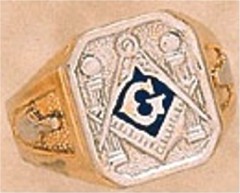 3rd Degree Blue Lodge Masonic Ring 10KT OR 14KT, Solid Back  #43