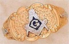 3rd Degree Blue Lodge Masonic Ring 10KT OR 14KT, Solid Back #40