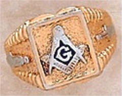 3rd Degree Blue Lodge Masonic Ring 10KT OR 14KT, Hollow Back #45