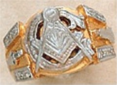 #101A 3rd Degree Masonic Blue Lodge Ring 10KT OR 14KT  Hollow Back