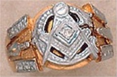 #106A 3rd Degree Masonic Blue Lodge Ring 10KT OR 14KT Hollow Back