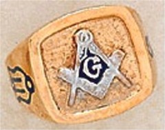 #119A 3rd Degree Masonic Blue Lodge Ring 10KT OR 14KT Hollow Back