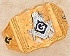 #115A 3rd Degree Masonic Blue Lodge Ring 10KT OR 14KT Hollow Back or Solid Back