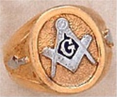 #116A 3rd Degree Masonic Blue Lodge Ring 10KT OR 14KT  Solid Back