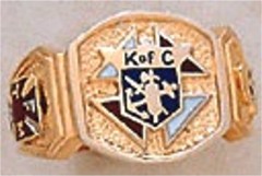 Knights of Columbus Rings,3rd Degree, 10KT or 14KT Gold, Solid Back  #2