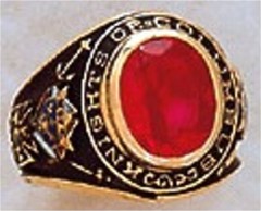Knights of Columbus Rings,3rd or 4th Degree, 10KT  or 14KT Gold, Open Back #4