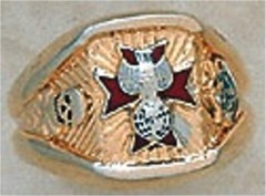 Knights of Columbus Rings, 4th Degree,10KT or 14KT Gold, Hollow Back  #8