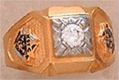 Knight of Columbus Rings, 10KT or 14KT Gold, Hollow Back #23
