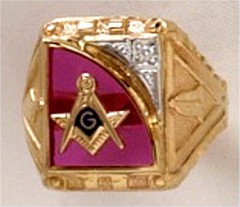 3rd Degree Blue Lodge Masonic Ring 10KT OR 14KT Yellow or White Gold, Open or Solid Back #518