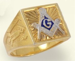 3rd Degree Blue Lodge Masonic Ring  10KT OR 14KT, Solid Back  #11