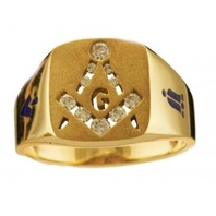 3rd Degree Blue Lodge Masonic Ring 10KT or 14KT YELLOW OR WHITE, Open Back or Solid#405