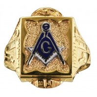3rd Degree Masonic Ring 10KT OR 14KT, Open or Solid Back, White or Yellow Gold #615
